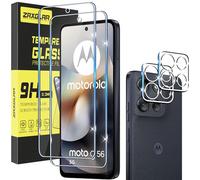 ZAXGLAR Pellicola Vetro Temperato per Motorola Moto G56 5G, 2 Pezzi Pellicola Protettiva e 2 Pezzi Pellicola Fotocamera, Durezza 9H,Anti Graffio, Anti-Impronte Vetro Motorola Moto G56 5G