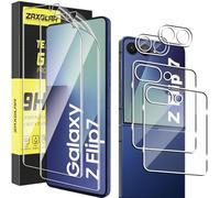 ZAXGLAR Pellicola Vetro Temperato per Samsung Galaxy Z Flip7 /Flip 7 5G, 2+2+2 Pezzi Interna TPU Pellicola Protettiv 9H Anteriore Vetro Temperato+ Pellicola Fotocamera