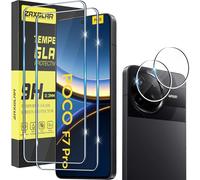 ZAXGLAR Pellicola Vetro Temperato per Xiaomi POCO F7 Pro/POCO F7 Ultra, 2 Pezzi Pellicola Protettiva e 2 Pezzi Pellicola Fotocamera, Durezza 9H,Anti Graffio, Anti-Impronte