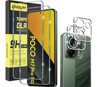 ZAXGLAR Pellicola Vetro Temperato per Xiaomi POCO M7 Pro 5G, 2 Pezzi Pellicola Protettiva e 2 Pezzi Pellicola Fotocamera, Durezza 9H,Anti Graffio, Anti-Impronte Vetro Xiaomi POCO M7 Pro 5G