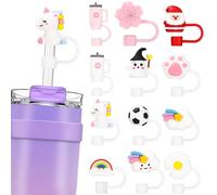 Zaxiva 12 Copri Cannucce per Stanley Cup, Silicone 10mm Anti-Polvere, Permeabili & Accessori per Stanley Tumbler, Ecologico e Facile da Pulire
