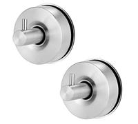 Zaxiva 2 ganci a ventosa, in acciaio inox 304, extra forti, ganci per asciugamani senza foratura, forti ventose sottovuoto, ideali per bagno, cucina, finestre e parete in vetro per riporre gli