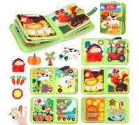 Zaxiva Busy Board Montessori Libro Interattivo 1 Anno, Quiet Book Sensoriale Educativo, Feltro Valigetta Giochi Montessori Didattici per Bambini di 1 2 3 Anni, Regali per Bambino e Bambina