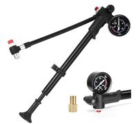 Zaxiva Pompa per ammortizzatori ad alta pressione(Max 300 PSI), Pompa da bicicletta con manometro e pulsante di Spurgo, Forcella per bici/sospensione posteriore 2 in 1 e pompa per pneumatici per MTB