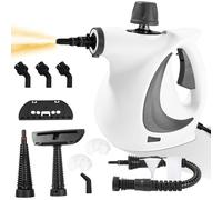 Zaxiva Pulitore a Vapore Portatile, 1050 W Pulitore a Vapore Casa con 12 Accessori, Pressione 3,5 bar Steam Cleaner, Pistola a Vapore Multifunzione per Tappeto, Divani, Cucina, Bagno, Auto, Pavimenti