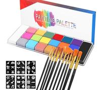 Zaxiva Tavolozza di oli per Palette Viso e del Corpo, 20 Colori, Truccabimbi Professionale per la Pittura del Viso, Non Tossico e Sicuro, Ideale per Accessori Cosplay Halloween, Body Painting Colori