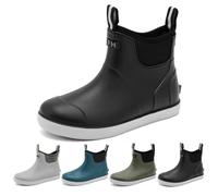 zaxunai Stivali Pioggia Gomma Uomo, Stivaletti Antinfortunistica Uomo, Stivali Da Pesca, Antiscivolo Comode Shorty Boots Scarpe Da Giardino