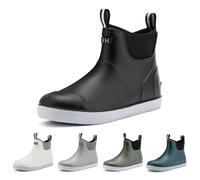 zaxunai Stivali Pioggia Gomma Uomo, Stivaletti Antinfortunistica Uomo, Stivali Da Pesca, Antiscivolo Comode Shorty Boots Scarpe Da Giardino