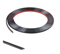 Zayejod Modanatura flessibile nera da 5 m, striscia autoadesiva decorativa per piastrelle, pareti, specchi, soffitti, pavimenti, pannelli, armadi, cornici in PVC per staccare e incollare, 8 mm