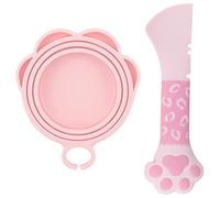 Zayin Copertura per alimenti per animali domestici/cucchiaio per alimenti umidi per gatti, set di forniture per lattine per animali domestici, set di forniture per lattine per animali domestici