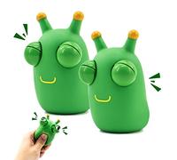 Zayin Giocattoli per insetti verdi che spuntano fuori gli occhi spremere divertenti giocattoli sensoriali per bambini usati per alleviare lo stress, l'ansia, l'autismo (Giocattoli da spremere*2)