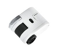 ZAYIUKI Mini microscopio portatile con ingrandimento 100X per smartphone con illuminazione a LED e lente d'ingrandimento con clip