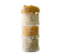 ZAYIUKI Scatola di immagazzinaggio visibile dell'animale domestico a più livelli con la copertura di progettazione del fumetto per il cibo secco e gli accessori accessori di alimentazione