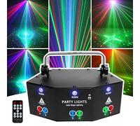 ZAYMGPD Luce da Festa a 9 Occhi, Sfera da Discoteca da Palco a 3 modalità, Telecomando, Funzione di Memoria, Controllo Vocale, Luce da Palco a LED, per Bar, Sale da Ballo, Ktv E Soggiorni
