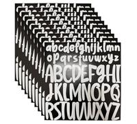 Zayookey 10 Fogli Bianco Adesivi Lettera Alfabeto Autoadesivi Impermeabile Vinile Lettere Segni Adesivi Letter Sticker per Cassetta Postale, Porta, Scrapbooking 2.5cm+5cm