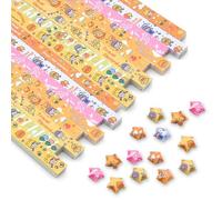 Zayookey 1080 Fogli Fortunato Stella Origami Carta Cartoon Duck Strisce Di Carta Per Stelle Stars Origami Paper Lucky Stars Pieghevole Carta per Decorazioni Artigianali (A)