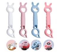 Zayookey 4 Pezzi Apriscatole 4 in 1 Simpatico Coniglio Multi Apribottiglie Birra Manuale Apribottiglie Divertenti Cavatappi Birra Acciaio Inossidabile per Bicchieri Di Gelatina Birra (Coniglio)