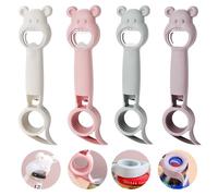 Zayookey 4 Pezzi Apriscatole 4 in 1 Simpatico Orso Multi Apribottiglie Birra Manuale Apribottiglie Divertenti Cavatappi Birra Acciaio Inossidabile per Bicchieri Di Gelatina Birra