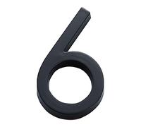 Zayookey 6cm Numero di Casa Moderna Numero Civico di Cassetta Postale di Autoadesivo Porta Numeri Nero Opaco 3D Address House Numbers (Door Number 6)