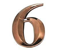 Zayookey Moderna Numero di Casa 7cm Numero di Cassetta Postale di Autoadesivo 3D Address House Numbers utilizzato per in Porte, Pareti, Hotel (Numero di Indirizzo 6)