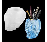 Zayookey Scheletro Resina Stampi Silicone Portapenne Stampi per Epossidica a Forma di Teschio Vaso di Fiori Stampo Colata Cranio Pen Holder Resin Molds Contenitore per DIY Pennelli da Trucco