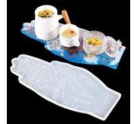 Zayookey Stampi Resina per Sottobicchiere Grande Stampo per Colata Epossidica a Forma di Mano Stampi in Silicone Vassoio Costellazione Coaster Resin Mold