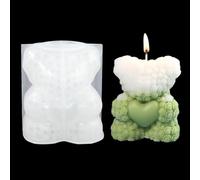 Zayookey Stampo Silicone Candele, Stampo Candele in Resina a Forma di Orso Rosa Stampi per Sapone Stampo Fabbricazione per Aromaterapia Saponi Decorazioni per la Casa (A)