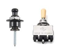 ZAYRAY 1 Pz Strap Lock Straplocks Testa Rotonda & 1 Pz Pomello Albero Scatola Stile per Sg 3 Pickup Selettore Interruttore a levetta
