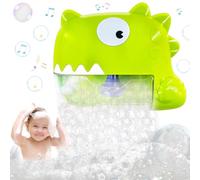 Zaztytoy Dinosaur Macchina per Bolle da Bagno, Giocattolo per Bagno con Musica per Bambini 1 2 3 4 Anni, Impermeabile, Facile da Usare con Ventosa, Perfetto per Vasche da Bagni e Sale Giochi (Verde)