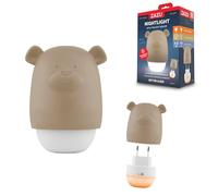 ZAZU Benny Luce notturna per bambini con sensore crepuscolare - Ricaricabile | Accensione automatica | Luce bianca e arancione | Portatile e presa | Batteria fino a 70 ore | Modalità viaggio | Lampada