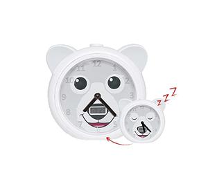 ZAZU Bobby The Bear Clock - Sleep Trainer Clock per bambini | Aiuta a insegnare al bambino quando svegliarsi | Luce notturna 30 secondi | Sveglia luminosa | Apre e chiude gli occhi | Volume variabile