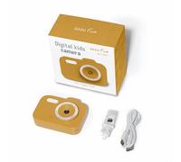 ZAZU Fun HD fotocamera digitale per bambini - 1080P video display 2.0 pollici ricaricabile, fotocamera portatile per bambini con funzioni divertenti per foto e video (giallo)