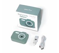 ZAZU Fun HD fotocamera digitale per bambini - 1080P video display 2.0 pollici ricaricabile, fotocamera portatile per bambini con funzioni divertenti per foto e video (verde)