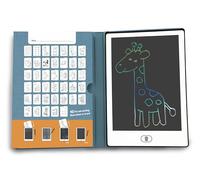 ZAZU Fun - Vassoio da disegno LCD per bambini, 8,5 pollici, con 40 carte e penna, cancellazione e pulsante di blocco, giocattolo educativo creativo per casa e in viaggio