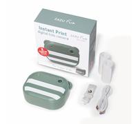 ZAZU Fotocamera digitale istantanea per bambini, foto ad alta risoluzione da 48 MP, display a colori da 2", video Full HD 1080P, stampa termica senza inchiostro, batteria ricaricabile, con 2 rulli di