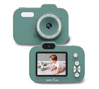 ZAZU Fun HD fotocamera digitale per bambini - 1080P video display 2.0 pollici ricaricabile, fotocamera portatile per bambini con funzioni divertenti per foto e video (verde)