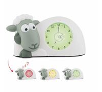 ZAZU Orologio Sam The Lamb - Orologio da letto e luce notturna per bambini | Insegna al tuo bambino con indicatori visivi quando svegliarsi | Luminosità regolabile | Spegnimento automatico (Sage)