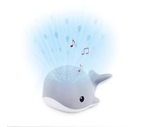 ZAZU Wally The Whale Projector - Proiettore di luce per bambini con melodie rilassanti, battito cardiaco, suono oceano o musica lounge, volume variabile, sensore di pianto, spegnimento automatico