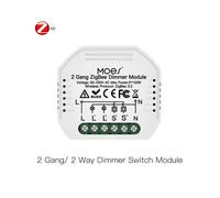 (ZB 2 Gang Dimmer) Modulo interruttore Wi-Fi Moes Smart Zigbee Dimmer per tenda App Smart Life Telecomando