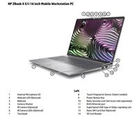 Notebook HP Zbook X G1i Wolf Pro Security Edition Intel Core Ultra 9 285H Workstation mobile 40,6 cm (16") WQXGA 32 GB DDR5-SDRAM 1 TB SSD Wi-Fi 7 (802.11be) Windows 11 AI PC Argento [B72V4ET#ABZ]