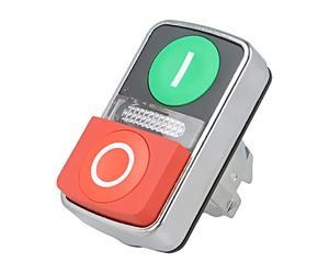 ZB4BW7L3741 Interruttore: doppia asta da 22 mm. Pos: 1 rosso/verde Bel.- Colo...