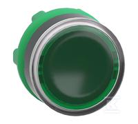 ZB5AH033 Pulsante piatto verde push-push LED plastica