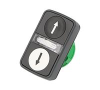 ZB5AW7A1724 Interruttore: doppia asta 22 mm. Pos: 1 bianco/nero IP66 piatto T...