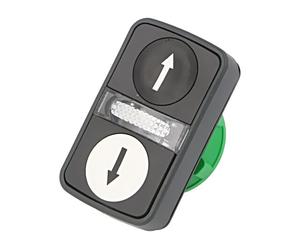 ZB5AW7A1724 Interruttore: doppia asta 22 mm. Pos: 1 bianco/nero IP66 piatto T...