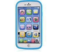 ZBATHTOY Giocattolo per telefono cellulare per bambini, giocattolo per bambini, telefono cellulare con musica, luce per bambini (blu)