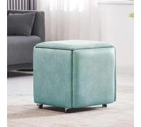 ZBBGTJK Tabouret Cube empilable 5 en 1 en Cuir avec roulettes pivotantes, Fauteuil-canapé Mobile pour Salon ou Chambre