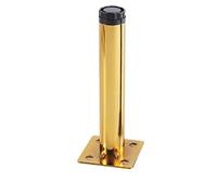ZBBLADM 4 Pezzi Gambe Mobili in Metallo Regolabili, for Mobile TV Armadio Caffè Tè Bar Sgabello Piedi for Sedia Alti 10/12/15/17/18 Cm con Viti(Golden17CM)