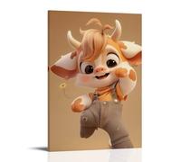 ZBBZJYHH Decorazione da parete a forma di coniglietto, adorabile coniglietto con orecchie grandi e sorriso giocoso, perfetta per la stanza dei bambini, decorazione artistica da parete moderna