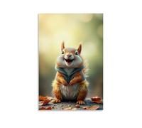 ZBBZJYHH Poster con animali che mostrano una risata di scoiattolo per te ogni volta, poster artistico moderno da appendere alla parete, 30 x 45 cm