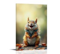 ZBBZJYHH Poster con animali che mostrano una risata di scoiattolo per te ogni volta, poster artistico moderno da appendere, decorativo, 60 x 90 cm